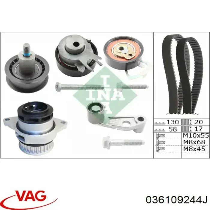 Купить 036109244J VAG Ведуший ролик ГРМ