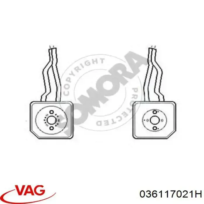 Радиатор масляный (холодильник), под фильтром VAG 036117021H цена, от 101.36 USD