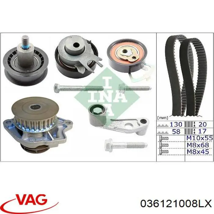 Купить 036121008LX VAG Насос охлаждения