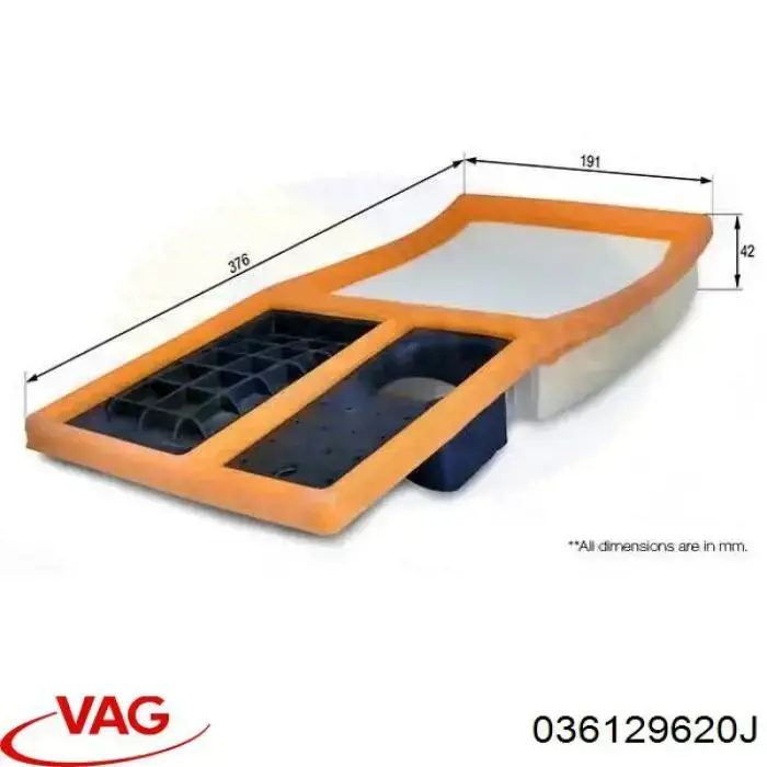Элемент воздушного фильтра VAG 036129620J цена, от 10.55 USD