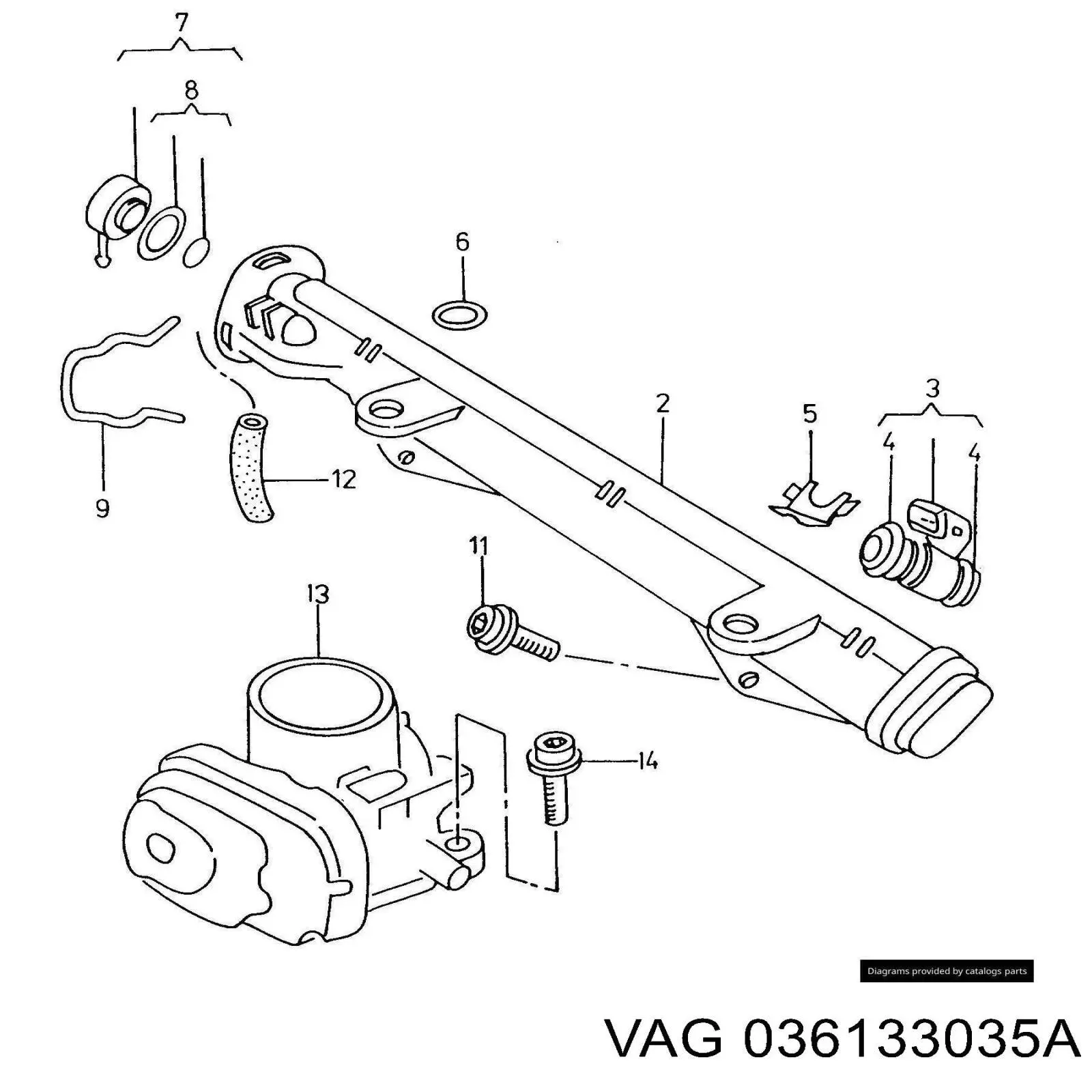 Regulador de pressão de combustível na régua de injectores Skoda Felicia II 6U5