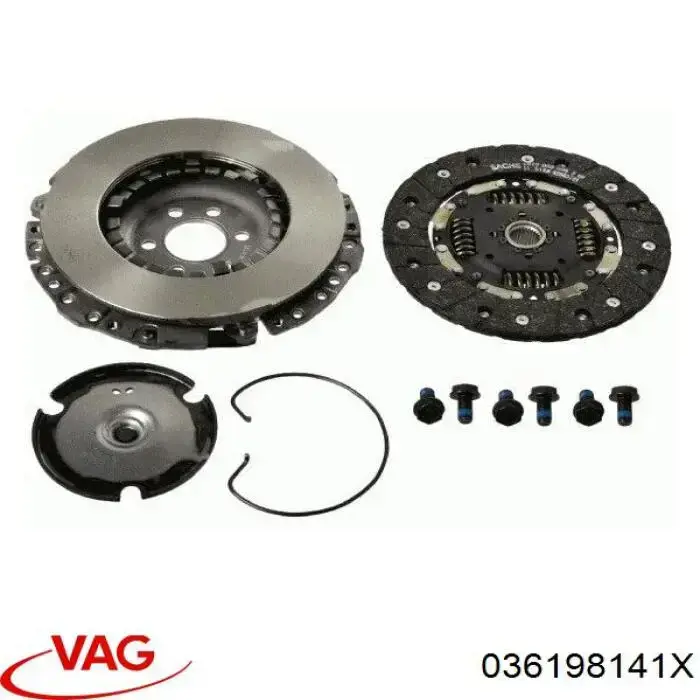 Комплект сцепления (3 части) VAG 036198141X цена, от 3796.10 UAH