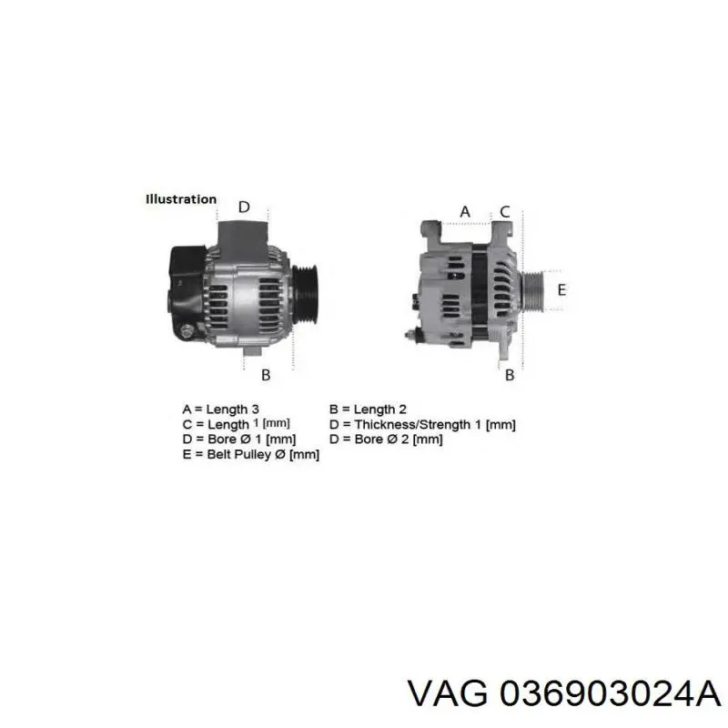 Автомобильный генератор VAG 036903024A цена, от 104.12 USD
