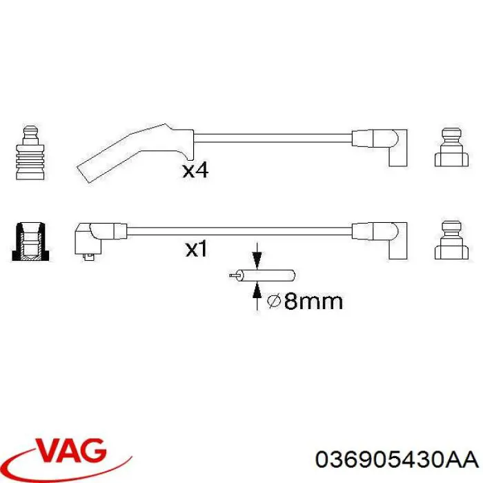 Провода зажигания VAG 036905430AA цена, от 6.33 USD