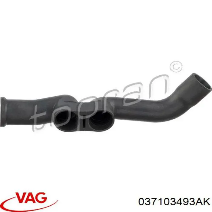 Патрубок вентиляции картерных газов 037103493AK VAG