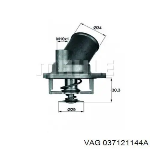 037121144A VAG Тройник системы охлаждения