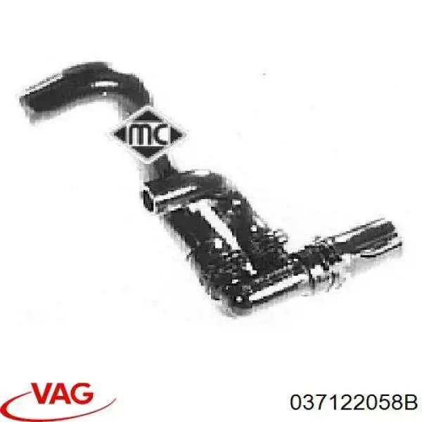 Шланг/патрубок системы охлаждения VAG 037122058B цена, от 12.67 USD