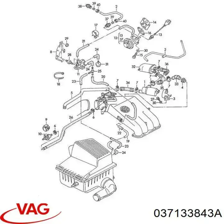 Фильтр системы рециркуляции EGR на Volkswagen Touareg I 