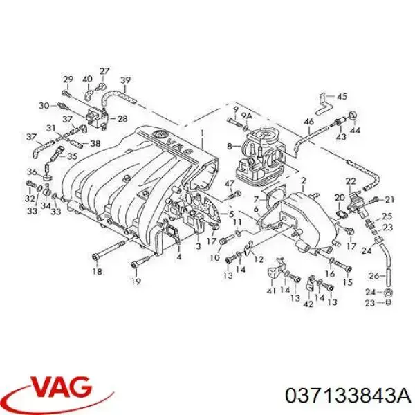 Compre 037133843A VAG Filtro do sistema de recirculação EGR