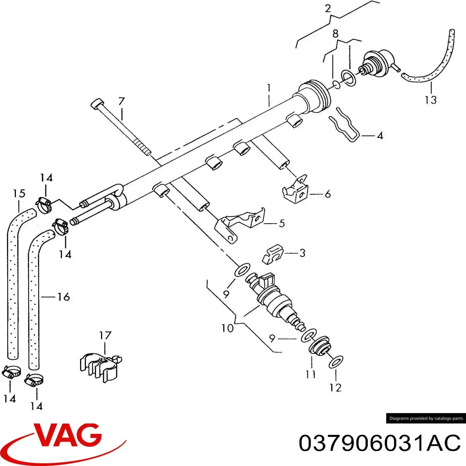 037906031AC VAG Топливные форсунки
