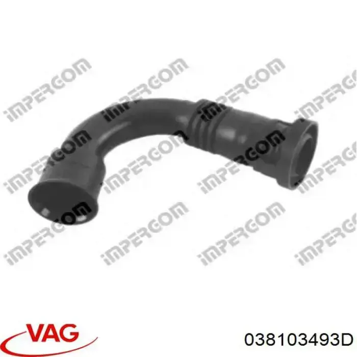 038103493D VAG cano derivado de ventilação de cárter (de separador de óleo)