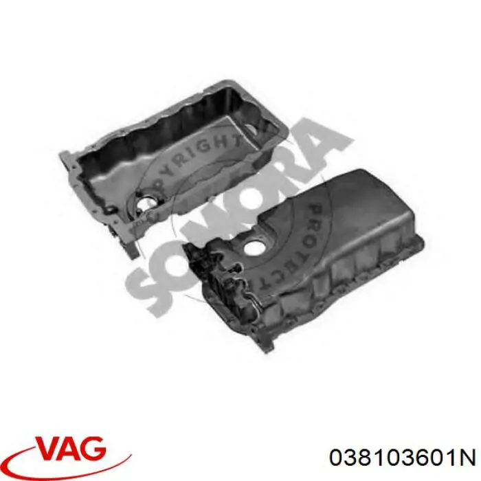 Поддон двигателя 038103601N VAG