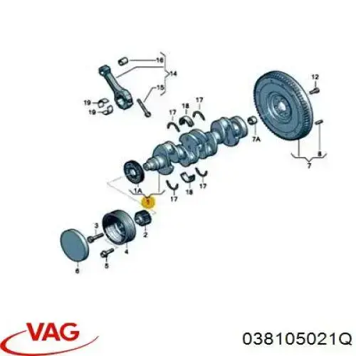 Купить Коленвал Шкода Суперб II 3T4