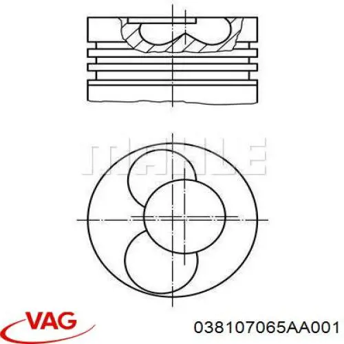  VAG 038107065AA001 цена, от 61.48 USD