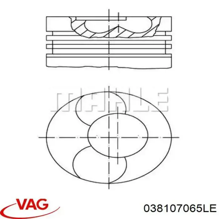 Поршень в сборе Mahle Original 028PI00112000 цена, от 119.35 USD