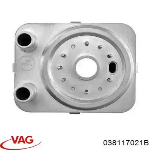 038117021B VAG радиатор масляный (холодильник, под фильтром)