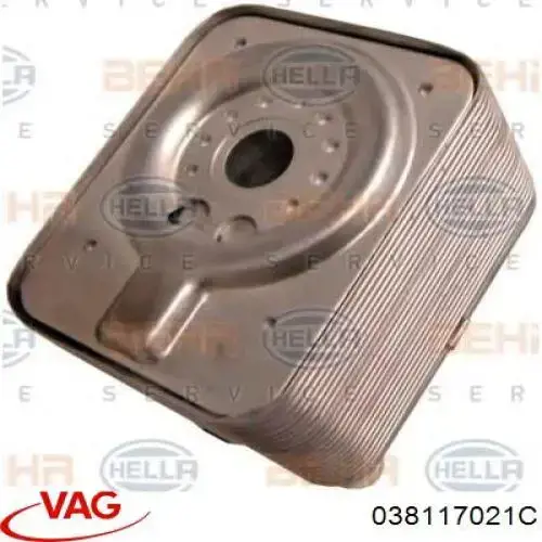 Радиатор масляный (холодильник), под фильтром VAG 038117021C цена, от 11.44 USD