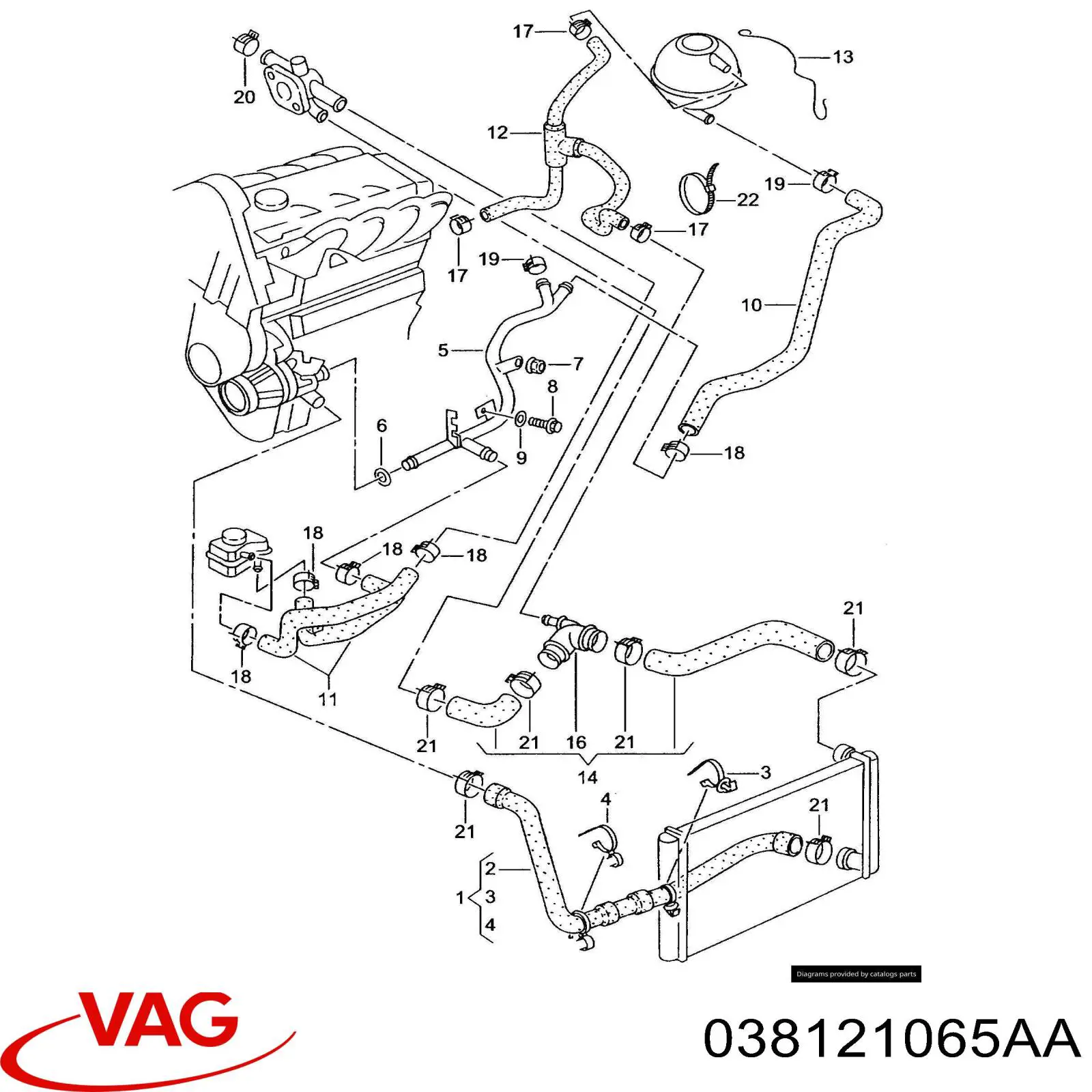  VAG 038121065AA цена, от 43.88 USD