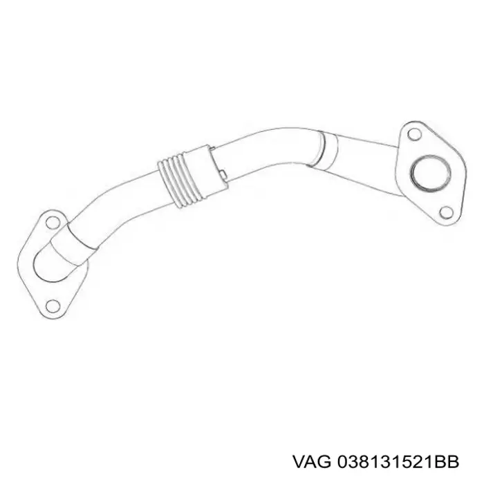 Патрубок системы рециркуляции отработавших газов VAG 038131521BB цена, от 38.01 USD