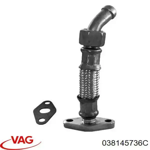 Трубка (шланг) отвода масла от турбины 038145736C VAG