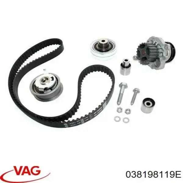 Ремень ГРМ, комплект VAG 038198119E