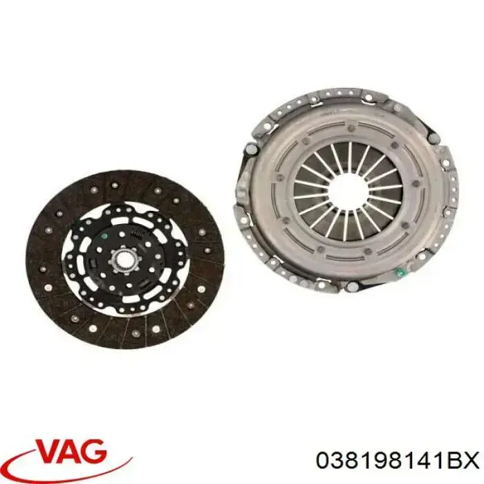 Купить 038198141BX VAG Комплект сцепления (диск, корзина, подшипник)