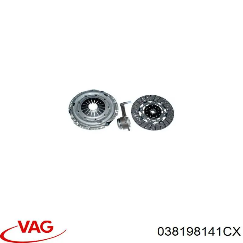 Купить 038198141CV VAG Комплект сцепления (диск, корзина, подшипник)
