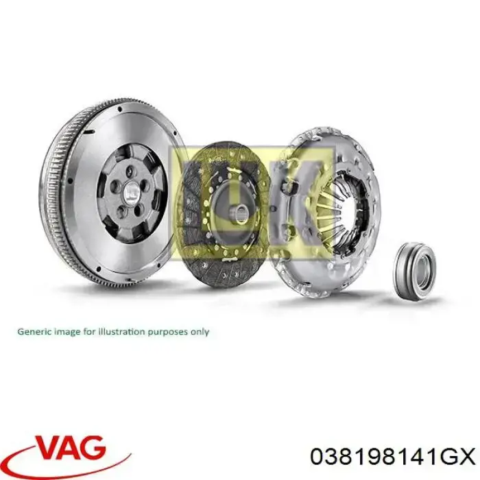 Комплект сцепления (3 части) VAG 038198141GX цена, от 177.43 USD