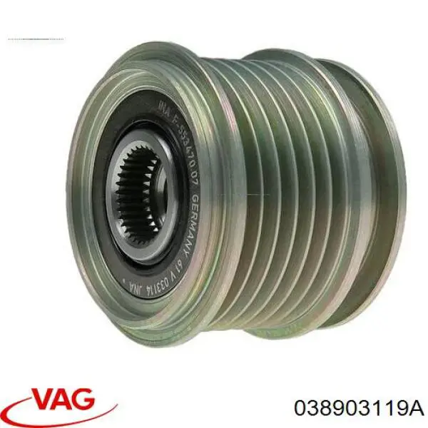 Купить 038903119A VAG Шкив ремня генератора