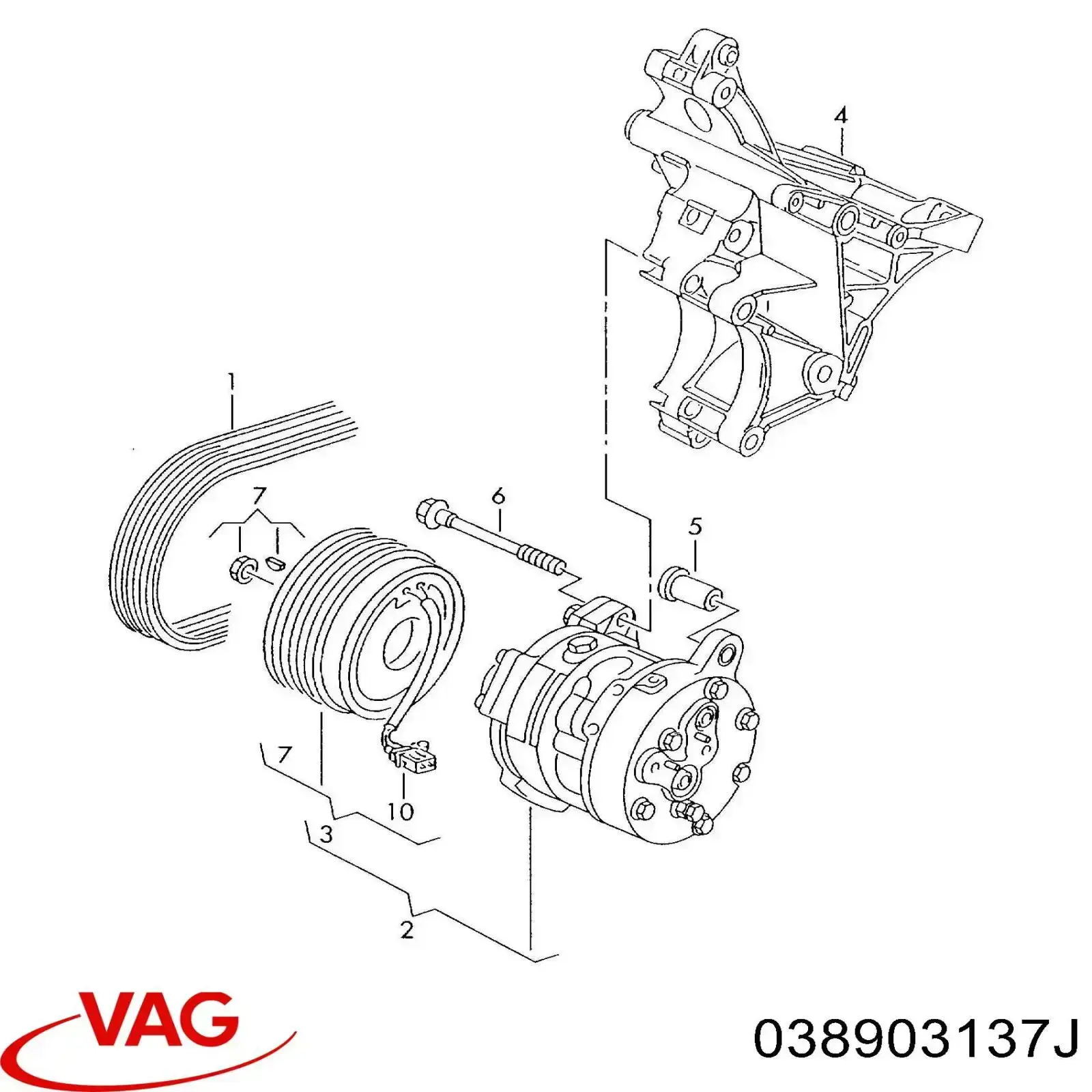 Клиновый ремень VAG 038903137J цена, от 37.41 USD