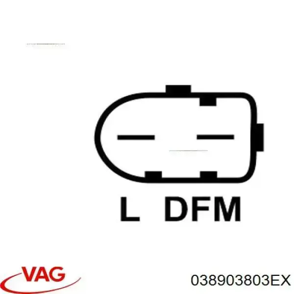 Купить 038903803EX VAG Реле регулятор напряжения генератора