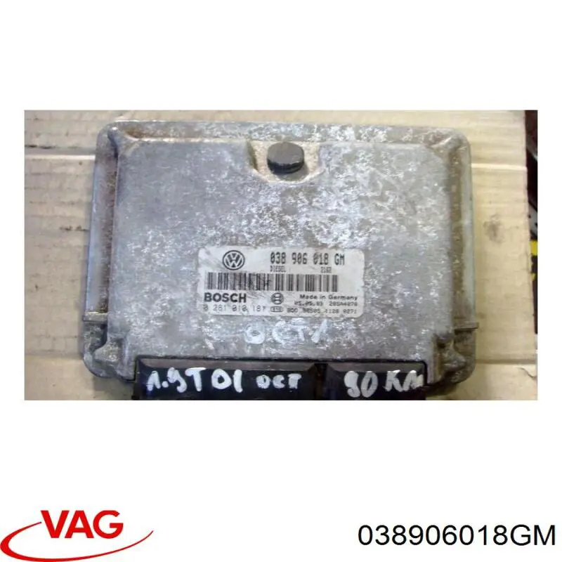 038906018GM VAG módulo de direção (centralina eletrônica de motor)