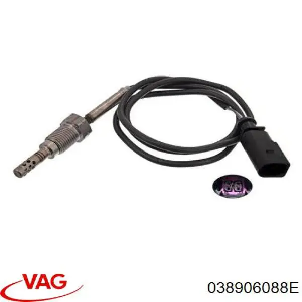 038906088E VAG sensor de temperatura dos gases de escape (ge, antes de turbina)