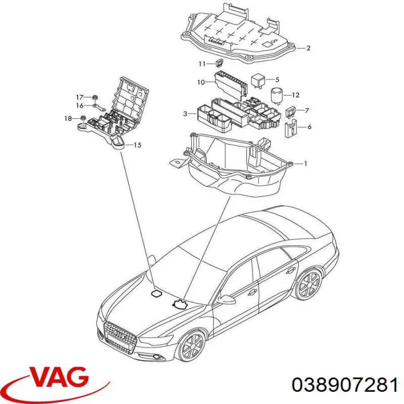 Реле свечей накала 038907281 VAG