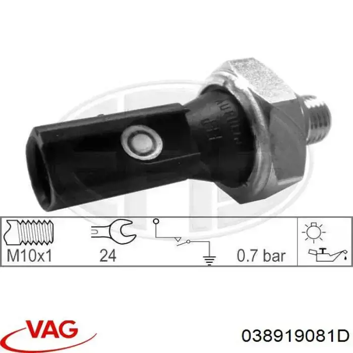 Купить 038919081D VAG Датчик давления масла