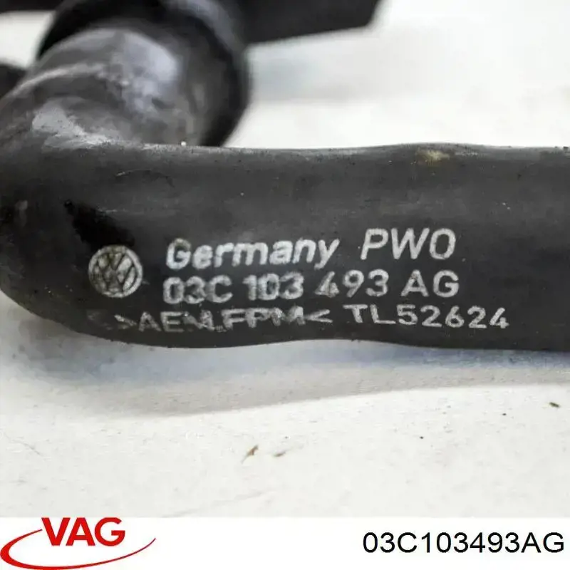 Трубка отвода картерных газов VAG 03C103493AG
