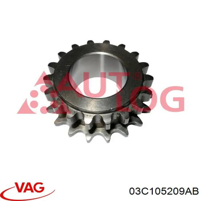 03C105209AB VAG engrenagem de cadeia da roda dentada de acionamento de cambota de motor