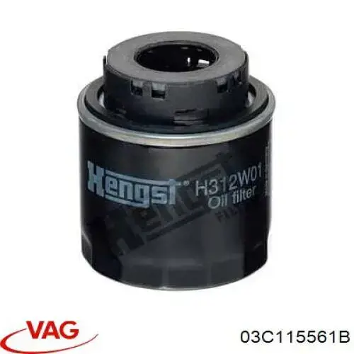 Filtro de óleo 03C115561B VAG