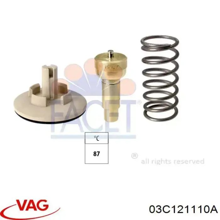 Термостат в сборе VAG 03C121110A