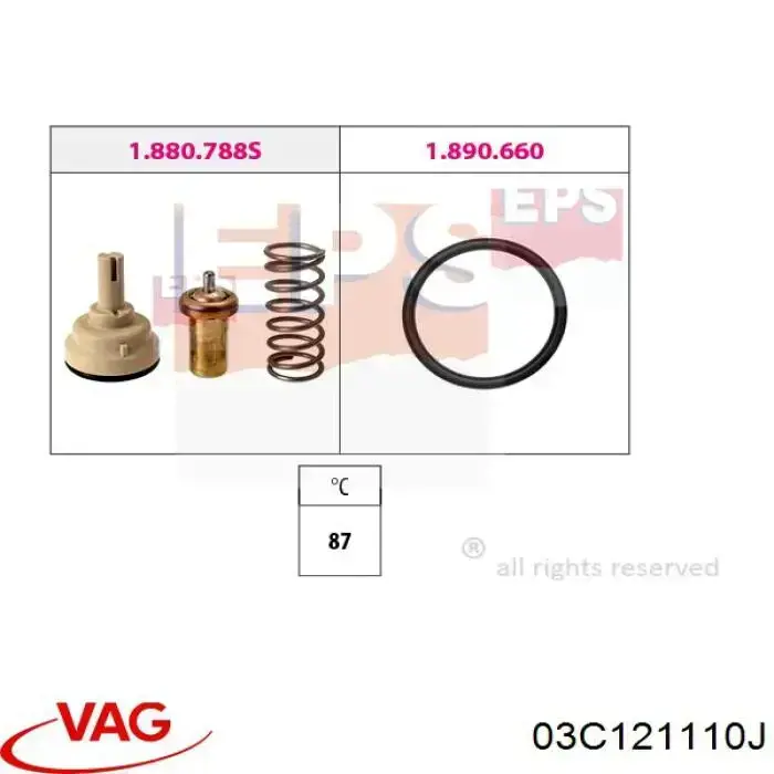 Купить 03C121110J VAG Автомобильный термостат