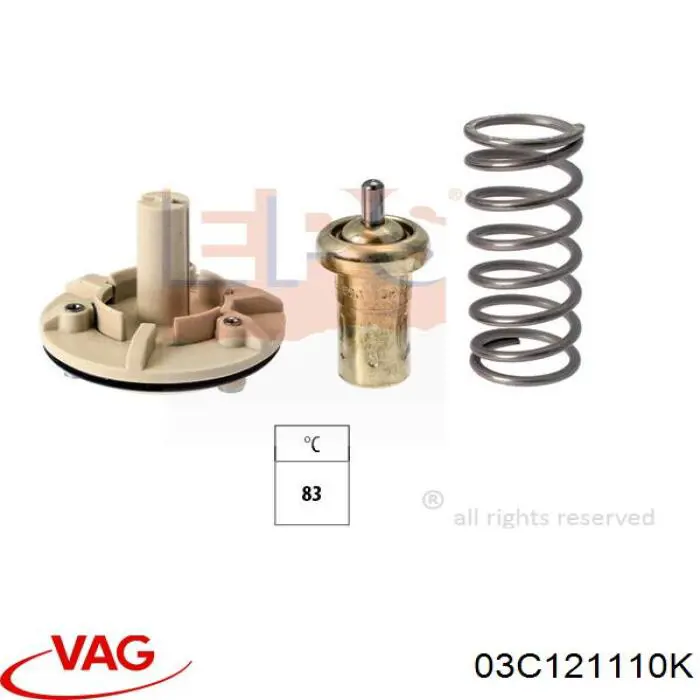 Термостат в корпусе VAG 03C121110K цена, от 19.71 USD