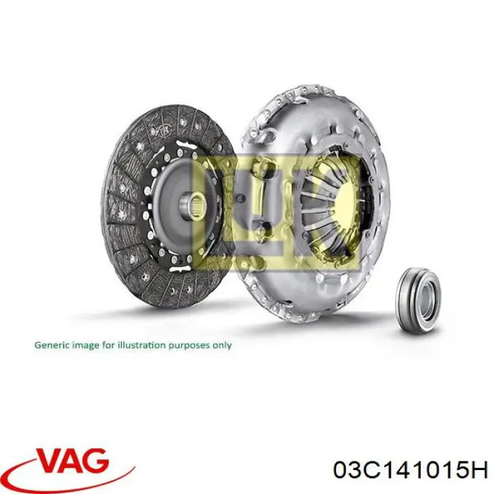 Купить 03C141015P VAG Комплект сцепления (диск, корзина, подшипник)
