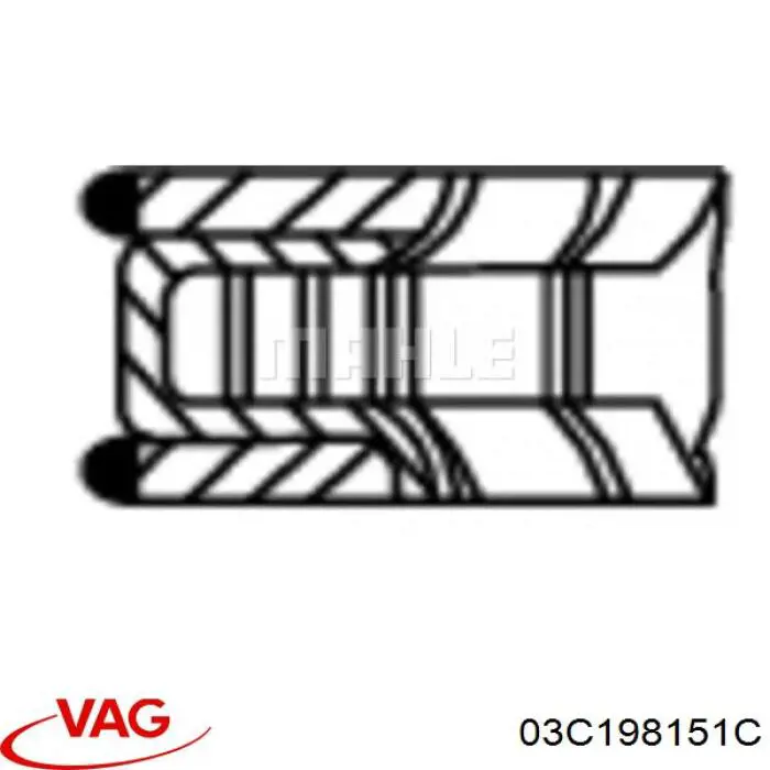 03C198151C VAG кольца поршневые на 1 цилиндр, std.