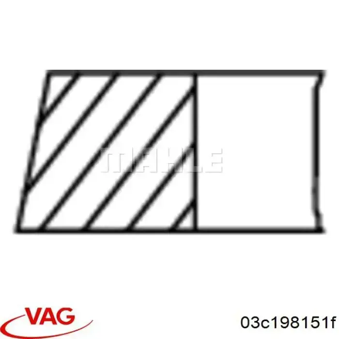 Купить 03C198151F VAG Стандартные поршневые кольца в комплекте