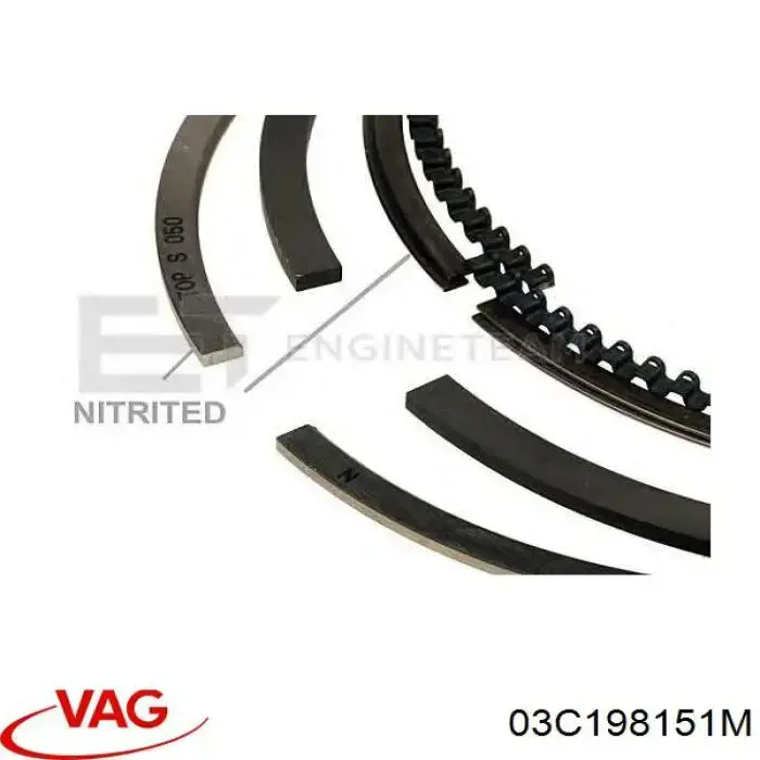 Купить 03C198151M VAG Стандартные поршневые кольца в комплекте