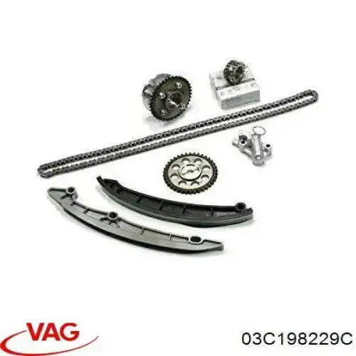 Комплект цепи ГРМ 03C198229C VAG