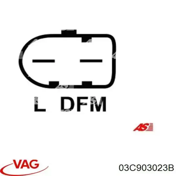 03C903023B VAG Генератор автомобильный
