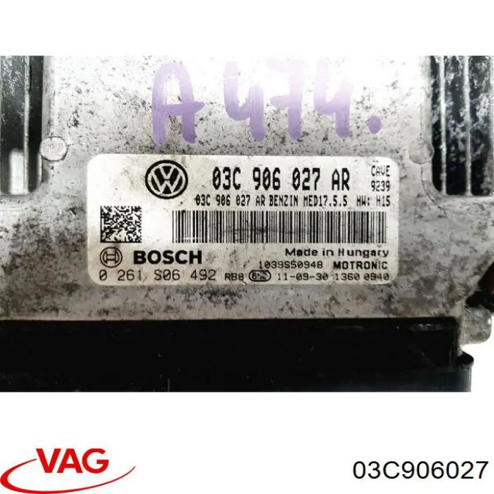 ЭБУ двигателем VAG 03C906027 цена, от 484.56 USD