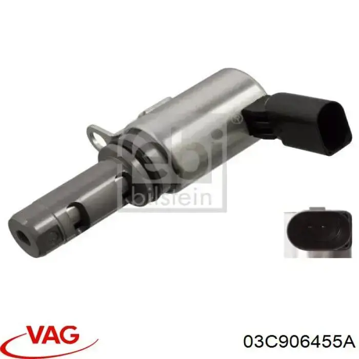 03C906455A VAG Válvula eletromagnética de posição (de fases) da árvore distribuidora