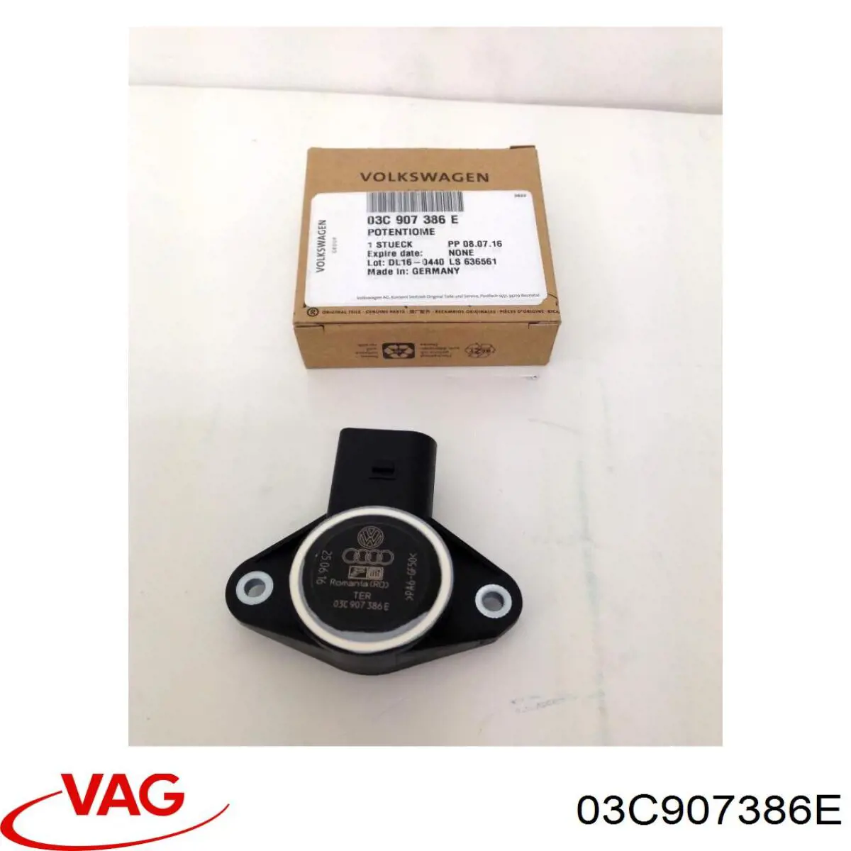 Válvula (regulador) de marcha a vácuo VAG 03C907386E